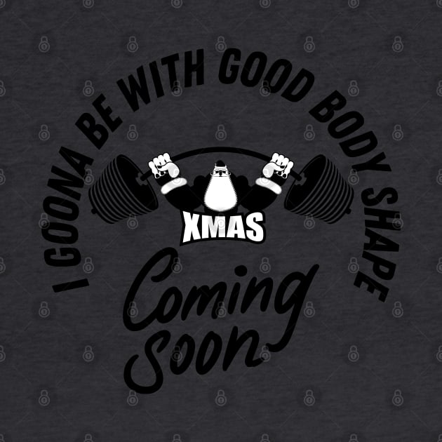 Santa lifts weights -  xmas Coming soon by O.M design